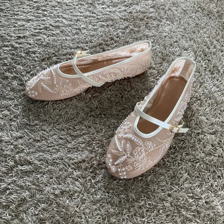 Ballerines femme pêche élégantes - Flats confortables avec broderie pour pêche loisir
