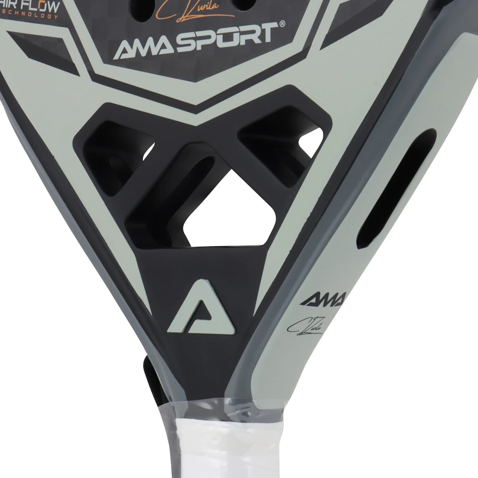 Raquette de padel AMASPORT 12K haute densité forme originale avec mousse EVA Memory Flex pour débutants à experts