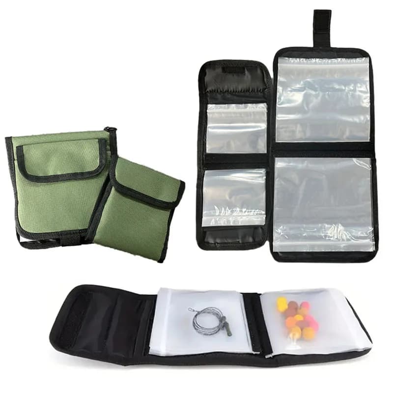 Organisateur de pêche à feuilles mobiles avec multiples poches pour lignes et leurres de carpe
