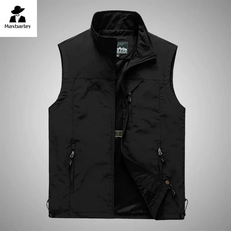 Gilet automne pêche photo loisirs - Veste sans manches jeune adulte couleur unie extérieur décontracté