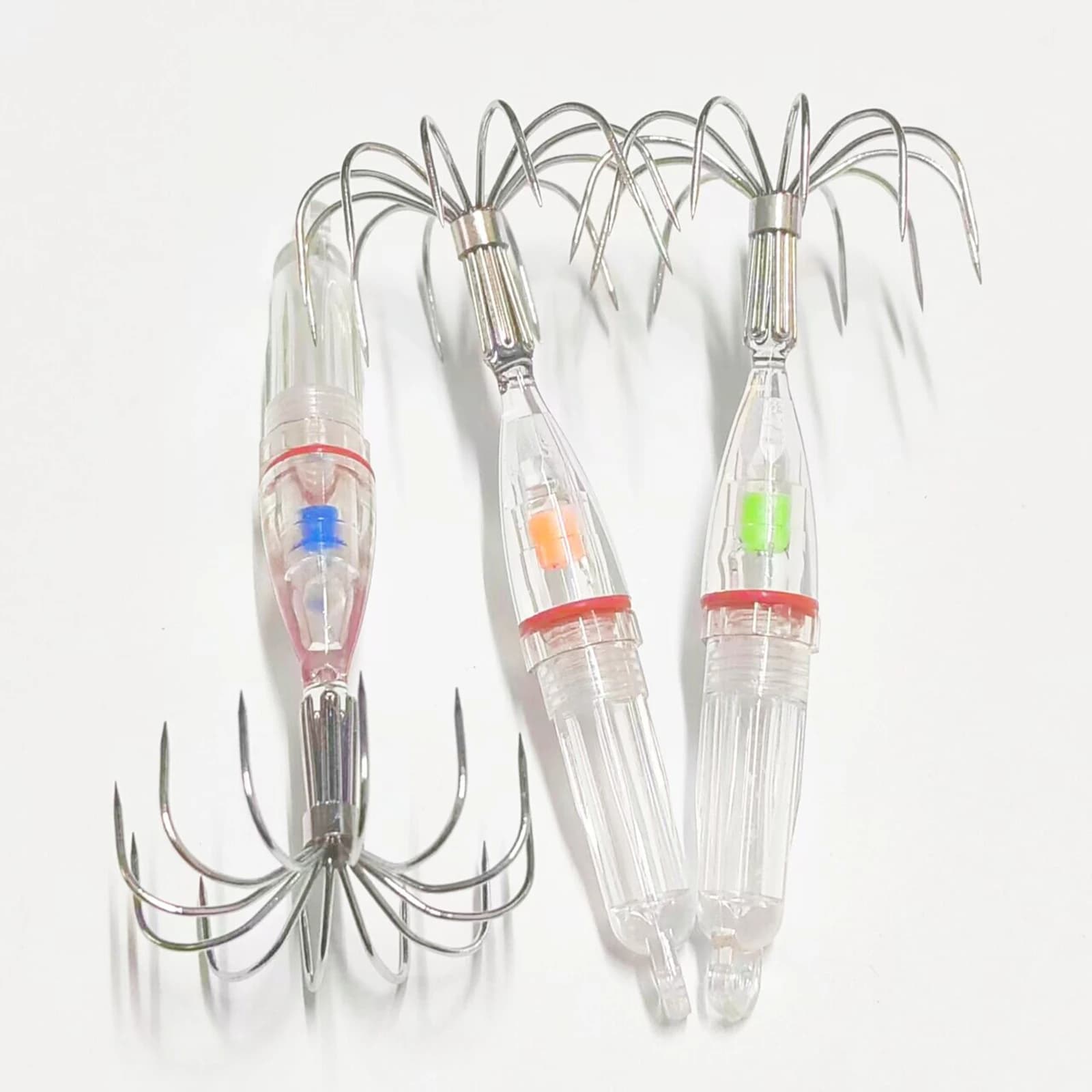 Hameçons lumineux pour pêche au calmar avec LED - 1-2 pièces anti-corrosion - Matériel de pêche nocturne