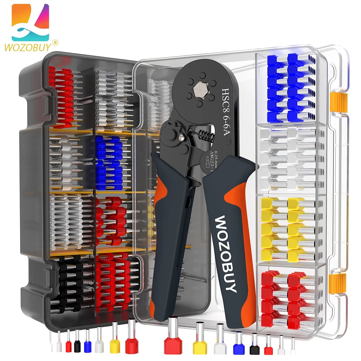 Kit de sertissage auto-ajustable hexagonal 23-7AWG - Outil professionnel pour bornes fils équipements pêche