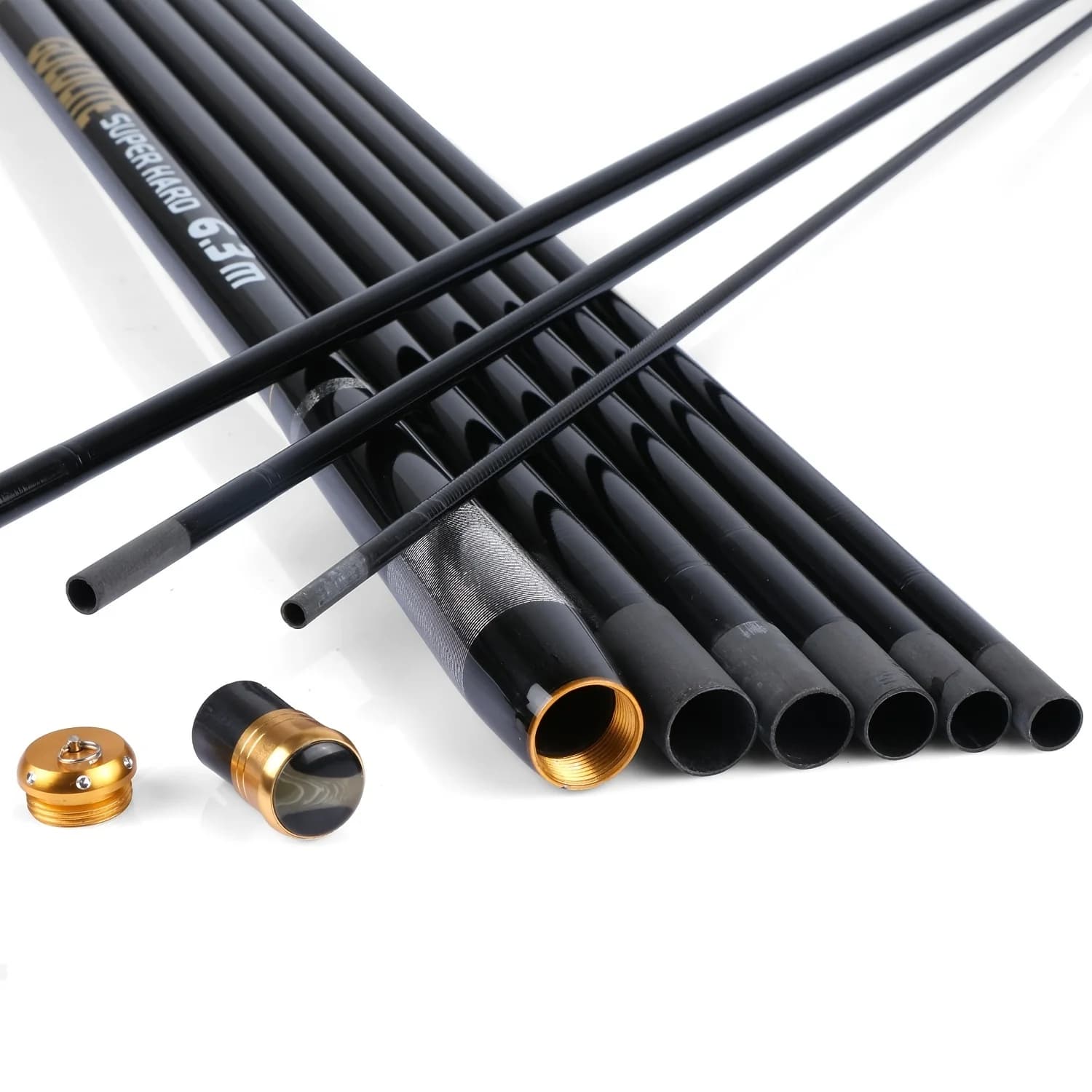 Canne télescopique Goture carbone 46T 3m à 7.2m pour pêche carpe feeder tenkara ultra légère voyage