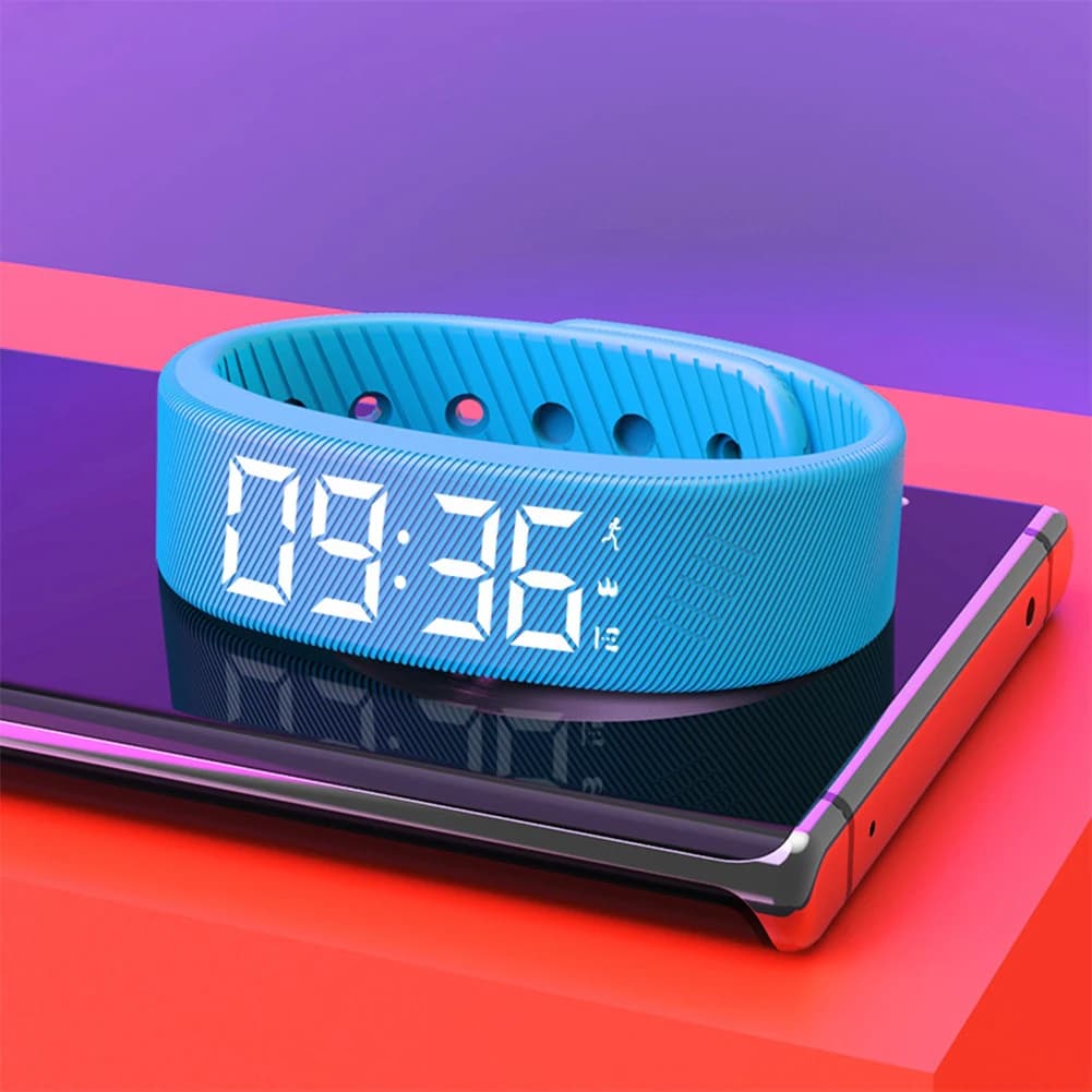 Bracelet LED numérique étanche - Podomètre running, alarme vibration, montre intelligente sport - Smartband