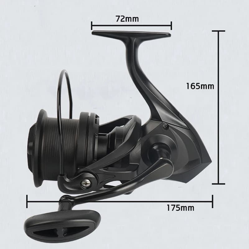Moulinet spinning anti-corrosion 8000-14000 série casting longue distance alliage aluminium 4.8:1