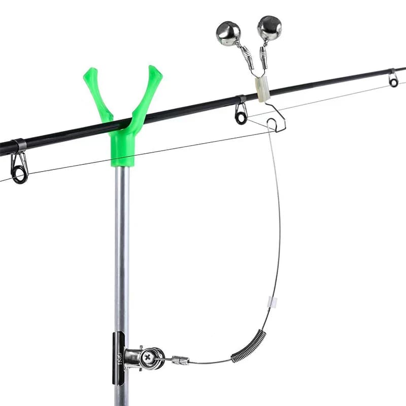Clochette d'alarme en acier inoxydable anti-corrosion pour détection de touches sur canne à pêche