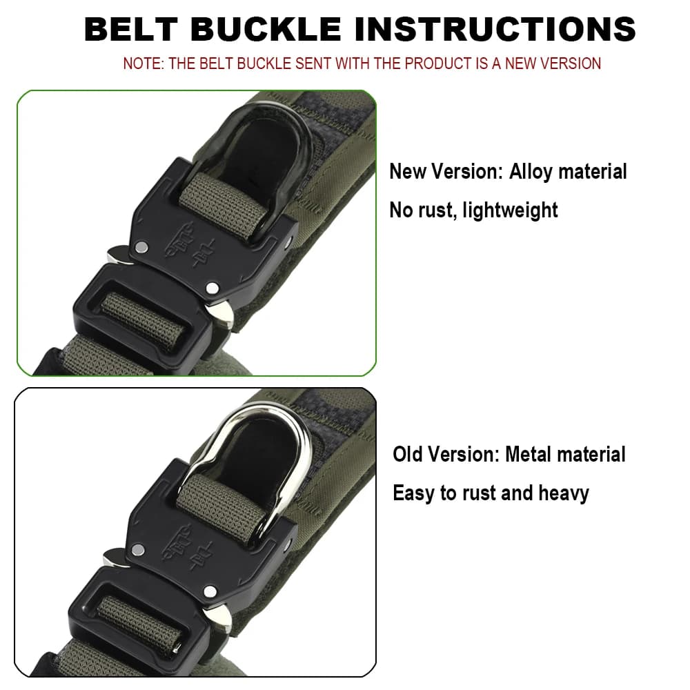 Ceinture tactique légère Ferro Style Bison avec boucle rapide pour pêche et chasse