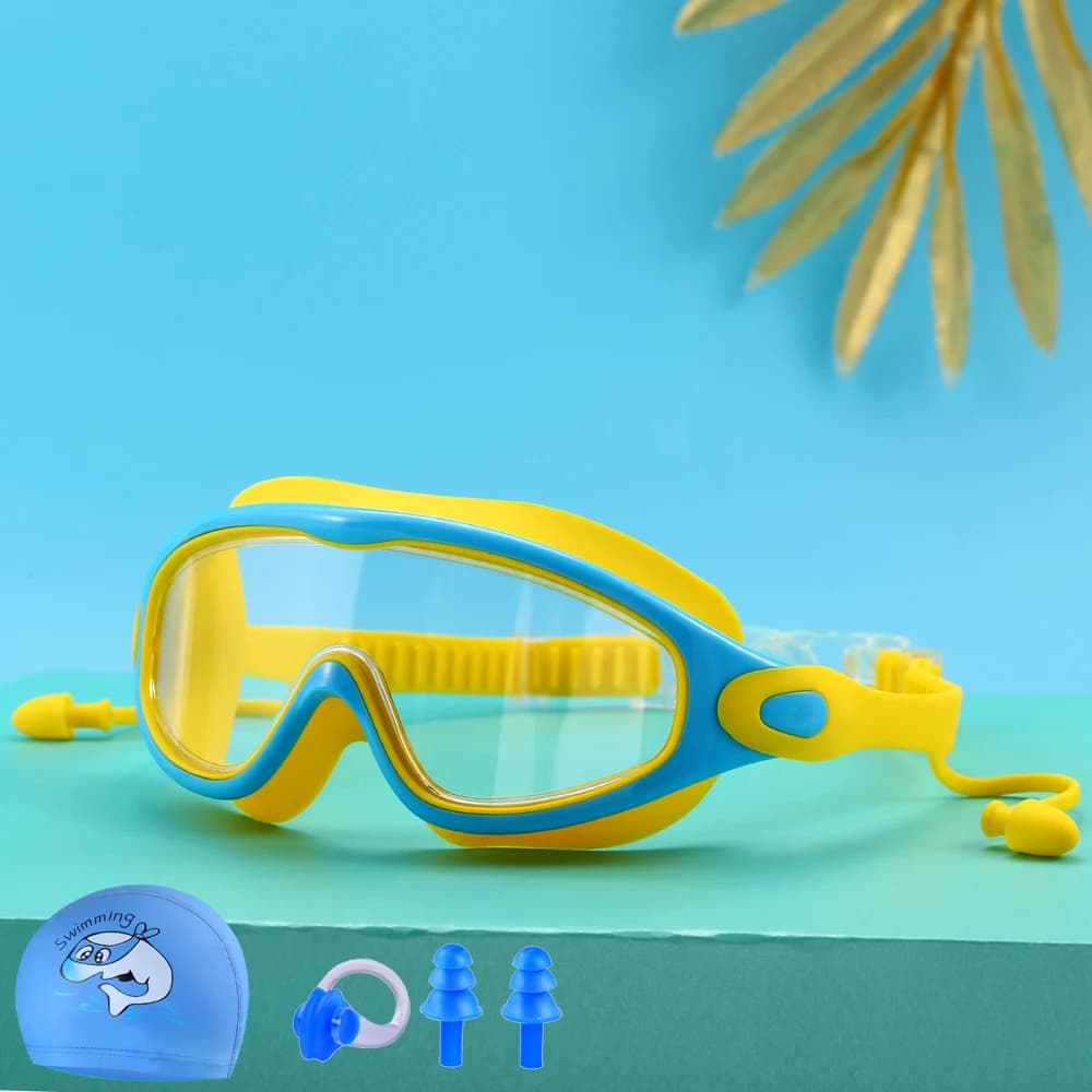 Lunettes de plongée enfants grande monture étanches anti-buée HD garçons filles pêche