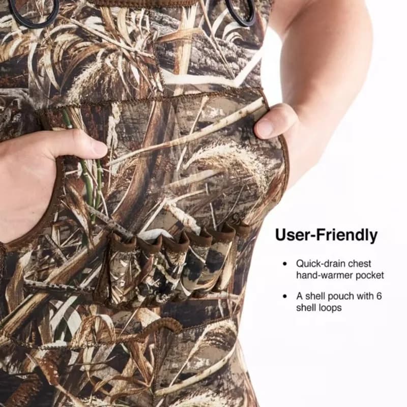 Bottes de chasse canard camouflage étanches isolées pour pêche et chasse au gibier d'eau