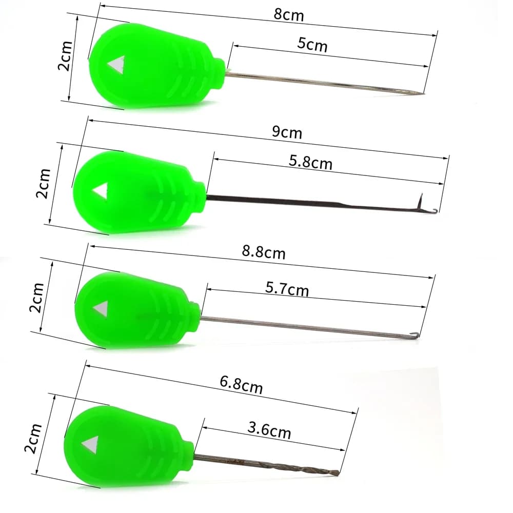 Kit outils Topranc pour montages carpe - Aiguille, perce-appât et accessoires hair rigs professionnels