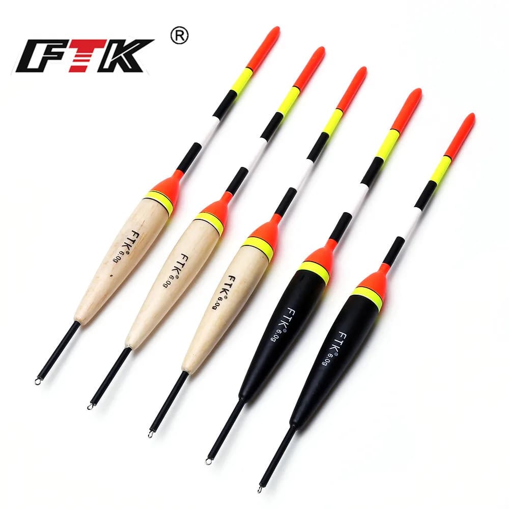 Lot de 5 flotteurs de pêche verticaux Barguzinsky 2g à 6g pour pêche professionnelle