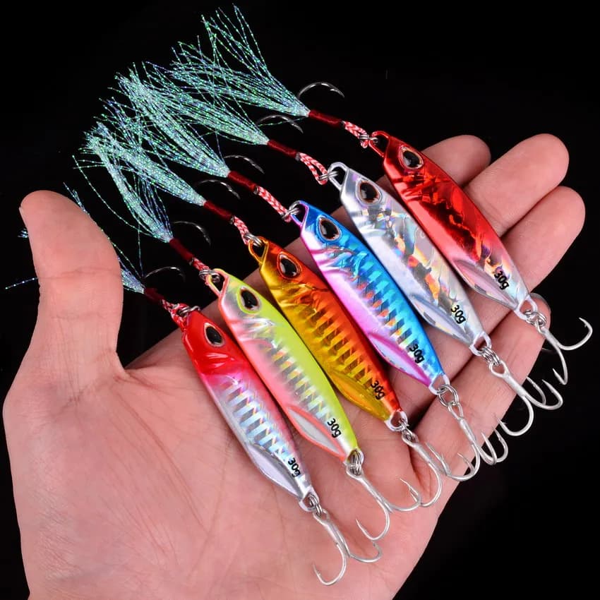 Set 10 cuillères métalliques japonaises 10g-40g pour jigging et trolling mer/bassin