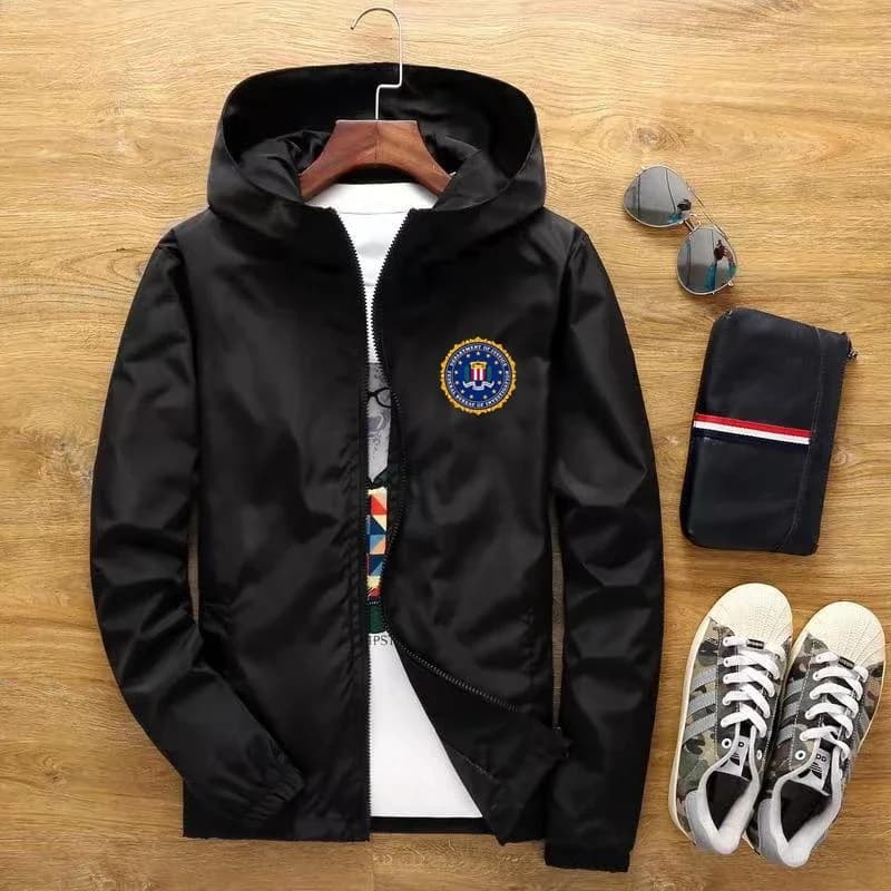 Veste sport imprimée FBI pour hommes - Marque fashion décontractée coupe-vent printemps automne