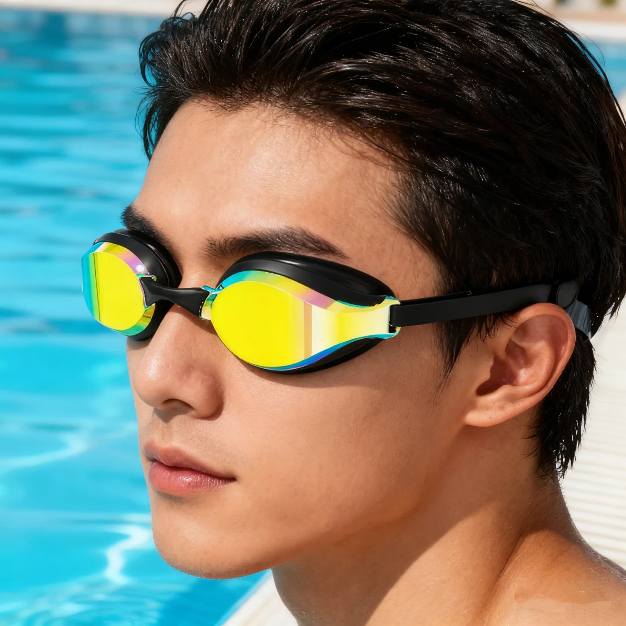 Lunettes de natation compétition professionnelles étanches anti-buée haute définition unisexe adultes