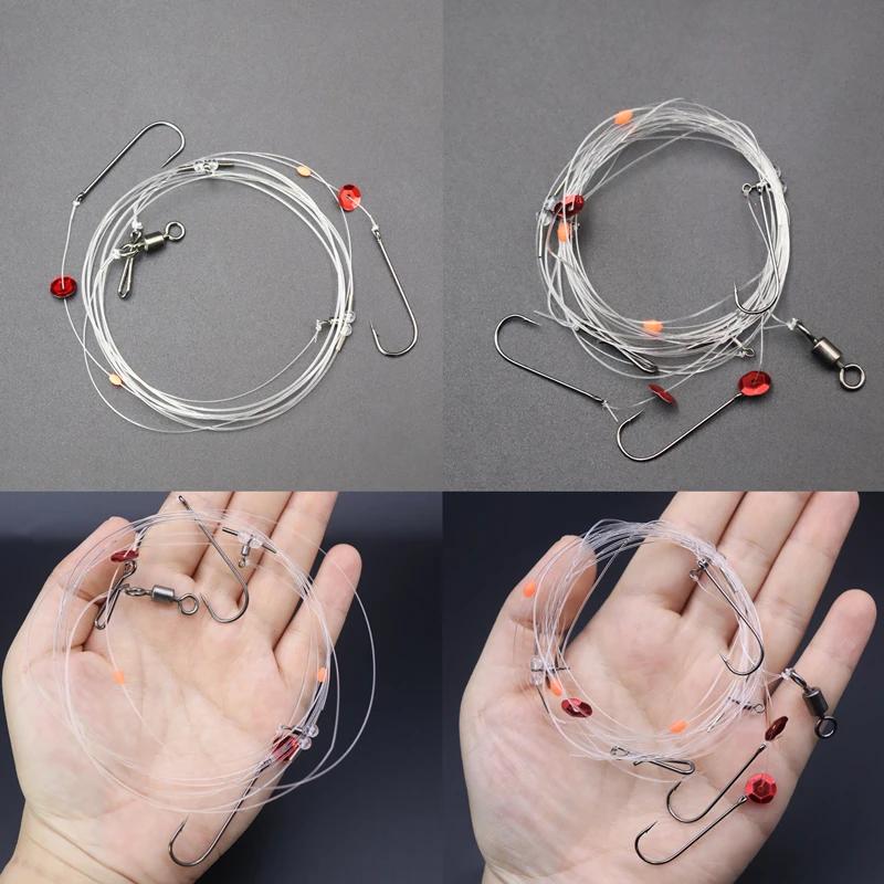 Montage flapper rig ZYZHE pré-monté pour pêche en mer depuis la plage - taille 2#/1/0#