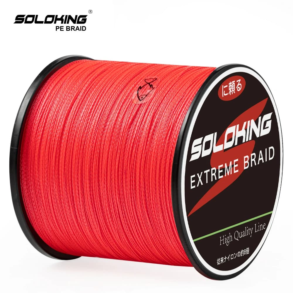 SOLOKING Ligne de Pêche Tressée Multifilament 10LB à 80LB Super Résistante pour Truite et Leurres