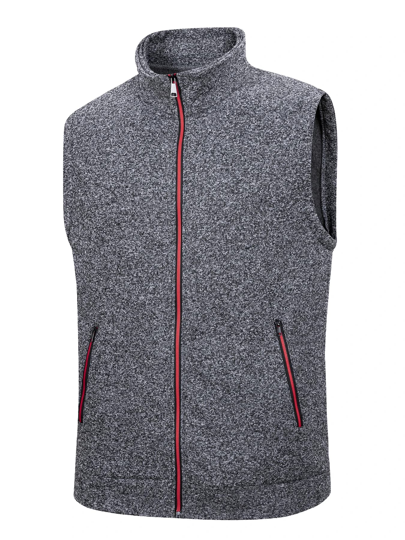 Veste sans manches homme col montant chaude décontractée streetwear pour automne hiver