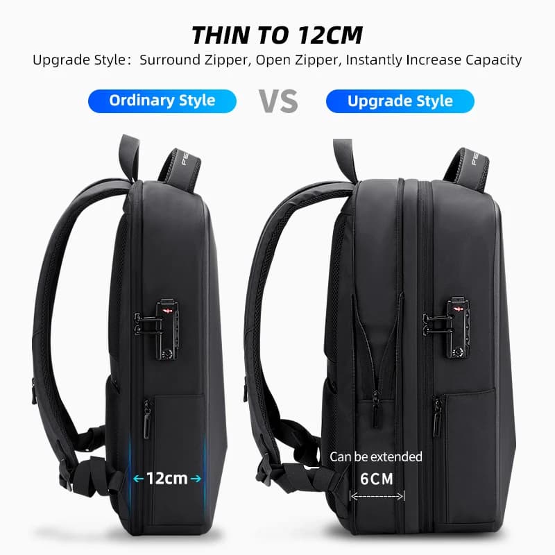 Sac à dos Fenruien anti-vol étanche avec chargeur USB - Pêche et voyage d'affaires - Nouveau design