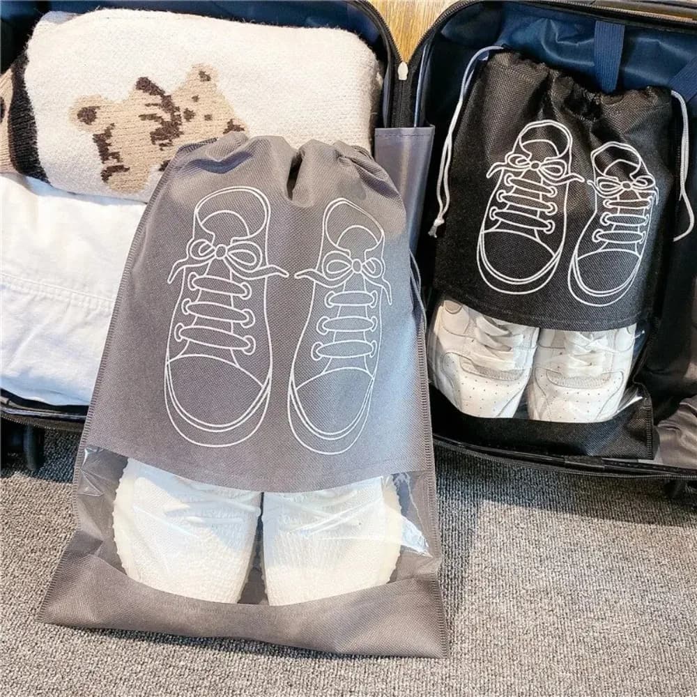 Set 5/10 pochettes rangement chaussures étanches non-tissé - Organisateur placard voyage suspendu