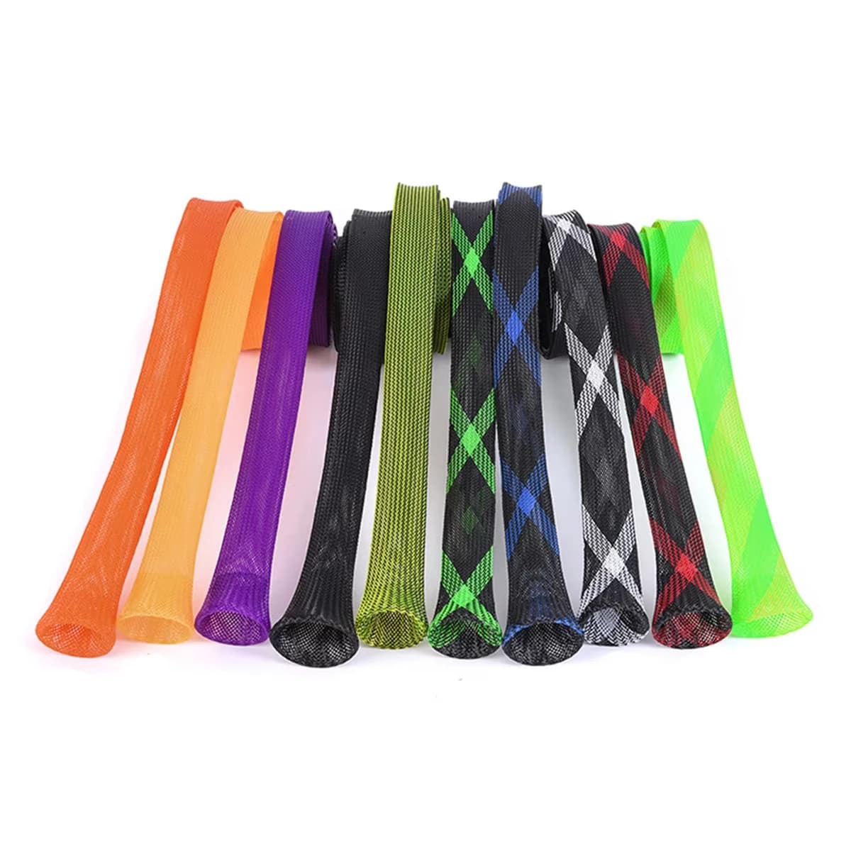 Protection canne pêche gaine filet tressé pour cannes spinning casting glace - Accessoire durable