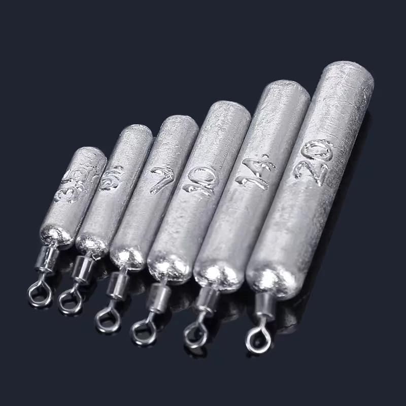 Lot de 5 plombs Drop Shot 2g à 20g pour pêche aux leurres souples - Poids pour appâts