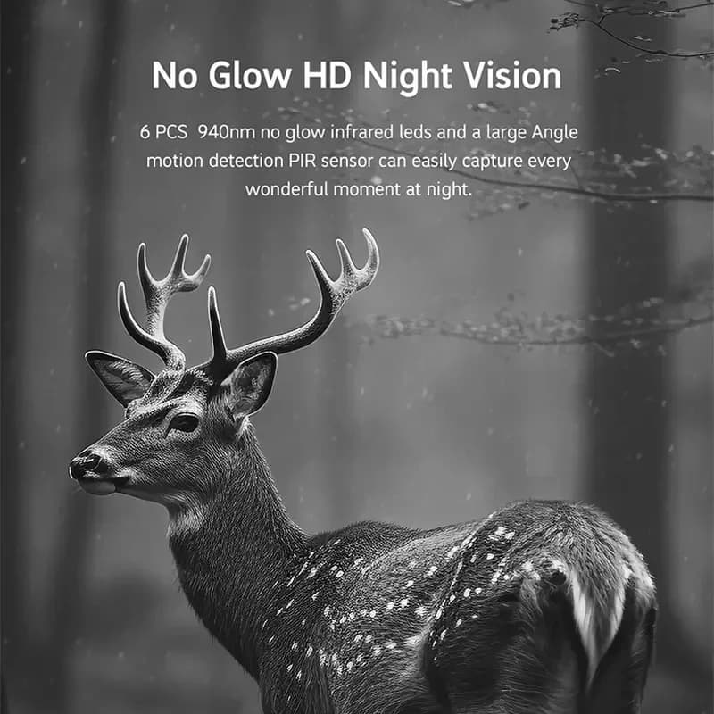 Caméra de chasse solaire 4MP 4G avec SIM - Détection PIR batterie piège photo vision nocturne IR CCTV extérieur