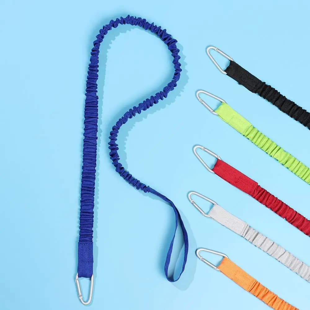 Longe de sécurité élastique paddle board kayak leash surf avec mousqueton pour rame canne