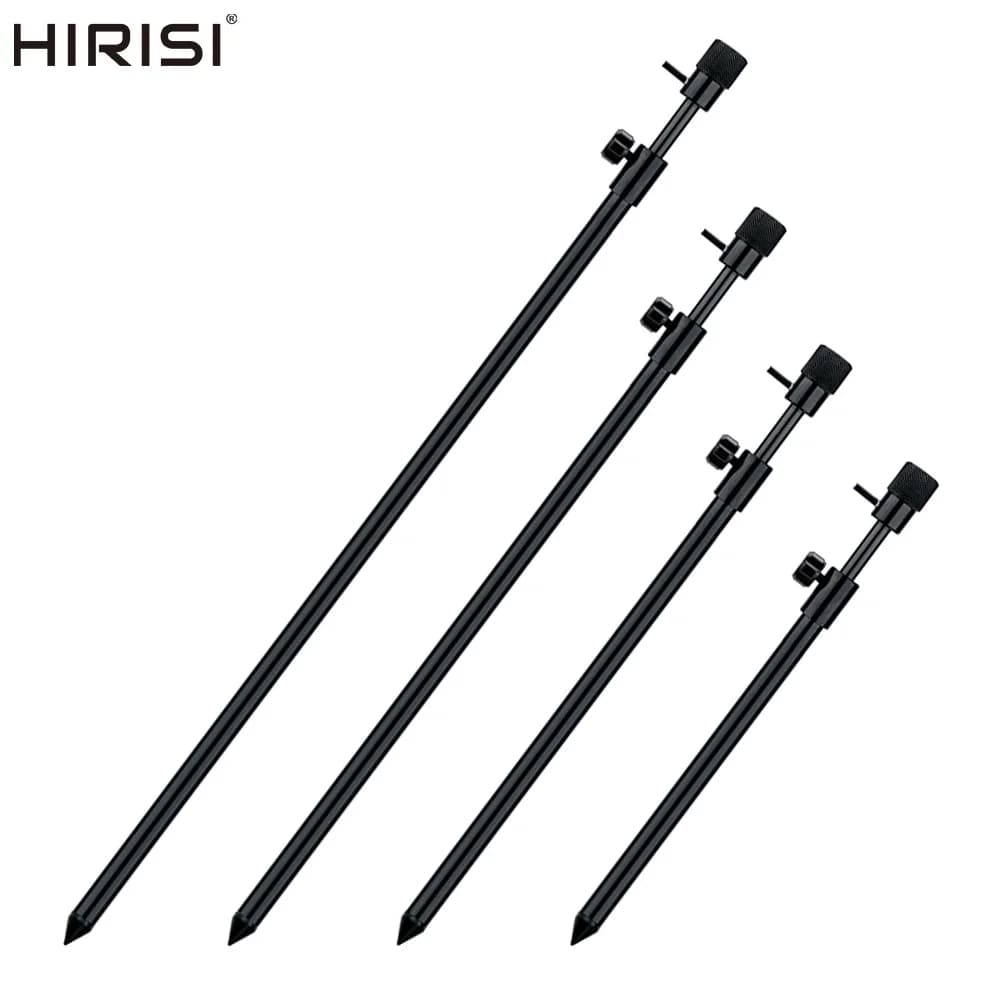 Bank sticks aluminium Hirisi 25-70cm pour rod pod carpe - Supports réglables pour alarmes et buzz bars