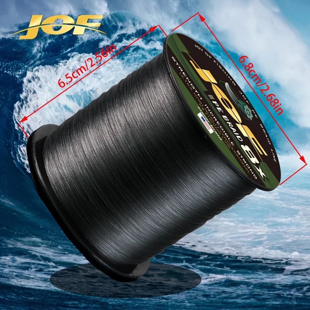 Ligne de pêche tressée JOF X8 PE 8 brins 500 mètres pour la pêche de la