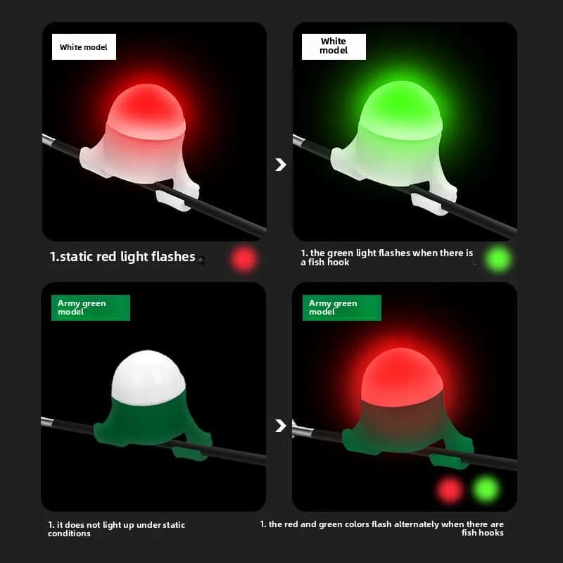 Alarme de pêche lumineuse étanche pour pêche de nuit - Signal lumineux intelligent pour pêcheurs