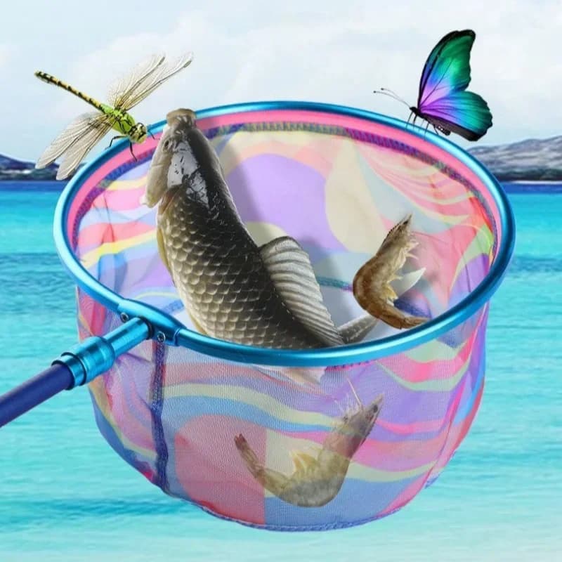 Épuisette enfant carbone pour pêche aux insectes, capture papillons et têtards - Matériel pêche léger