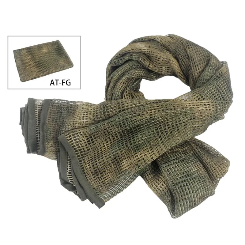 Foulard camouflage mesh sniper pour pêche - Voile visage discrétion pêche randonnée chasse extérieur