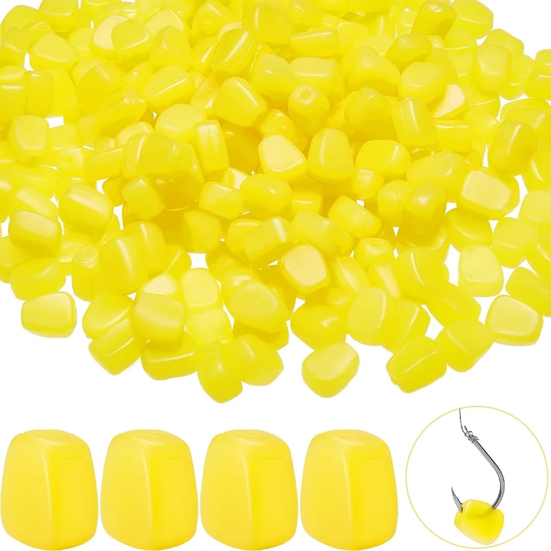 50 leurres silicone maïs flottants parfum crème appâts artificiels carpe succès pêche