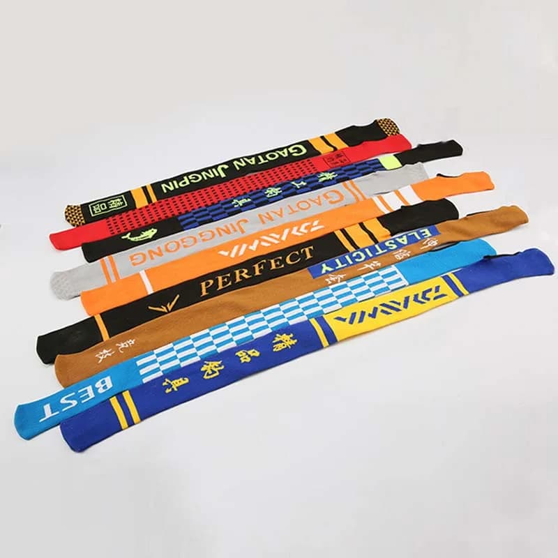 Housse de protection pour canne à pêche en nylon élastique multicolore - Sac étanche télescopique