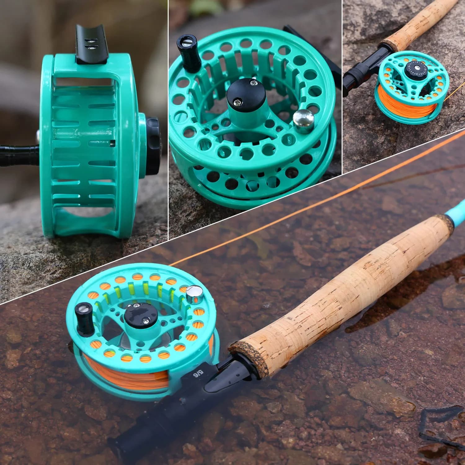 Moulinet Fly Fishing Sougayilang alliage aluminium pour cannes 5/6 7/8 avec frein 11kg