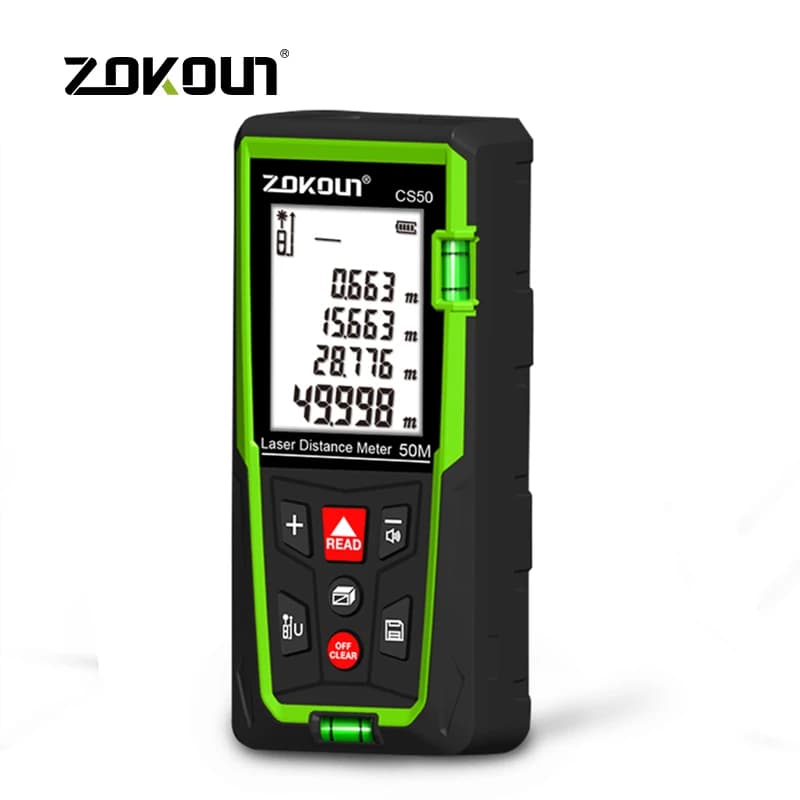 Télémètre laser Zokoun antichoc 50/70/100m avec calcul volume et Pythagore pour pêche précise