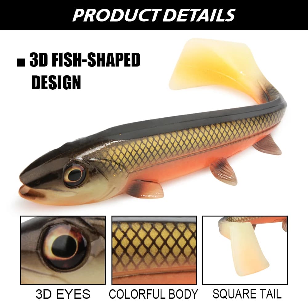 Leurre souple Spinpoler Big Fish avec hameçon Stinger Rig 14cm 18cm pour la pêche en mer