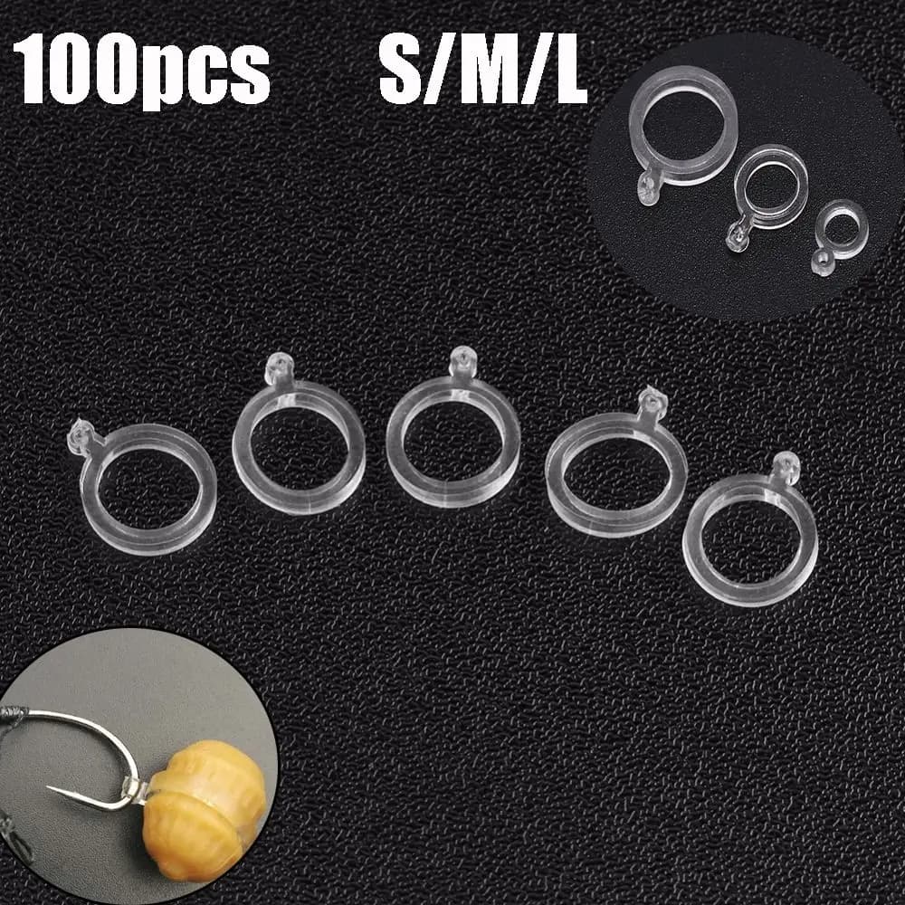 Baitbands pêche carpe et coarse fishing 100 pièces blanc - élastiques fixation pellets appâts montages carpistes