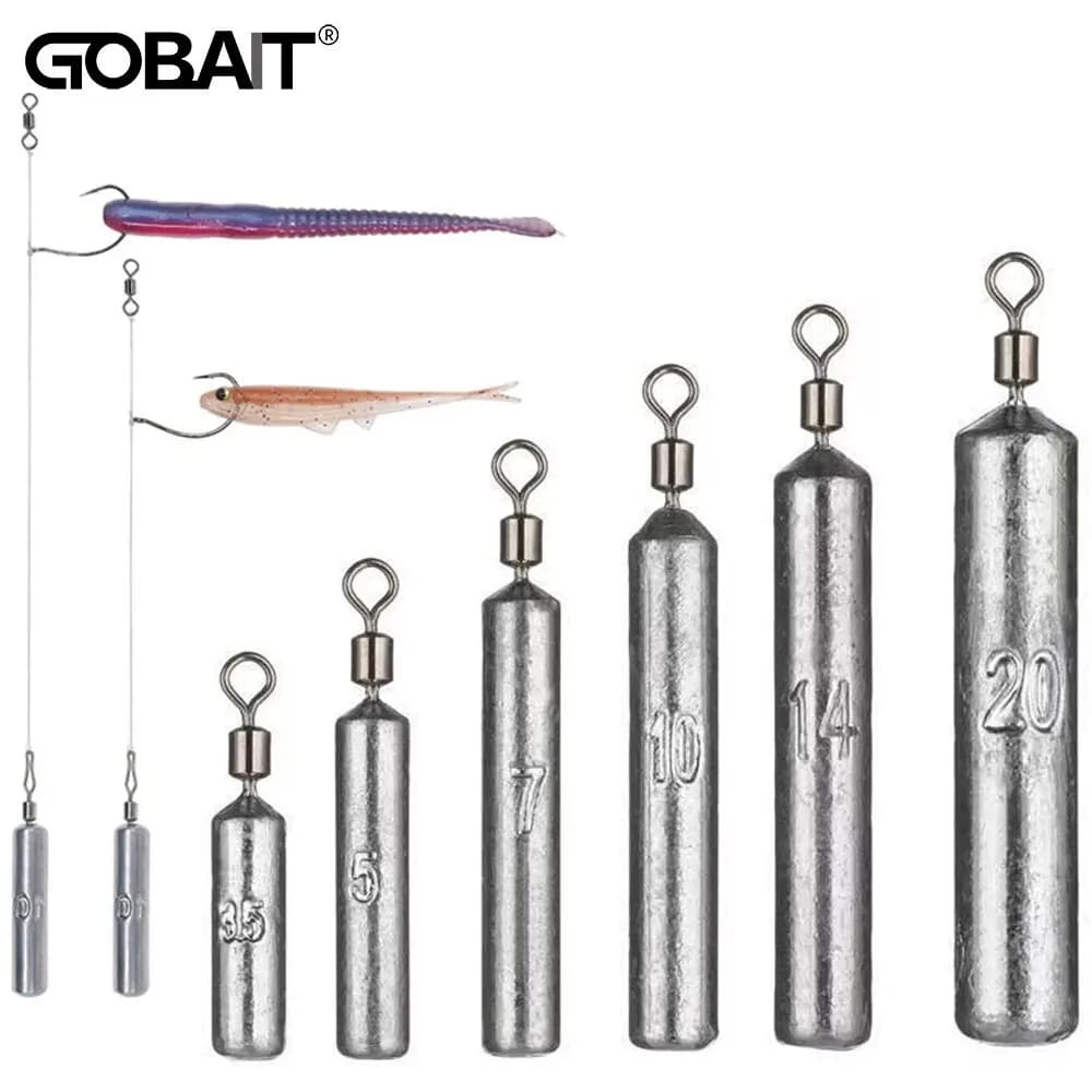 Kit plombs de pêche 15 pièces - Moule tube bullet de 3.5g à 20g pour mer et rivière
