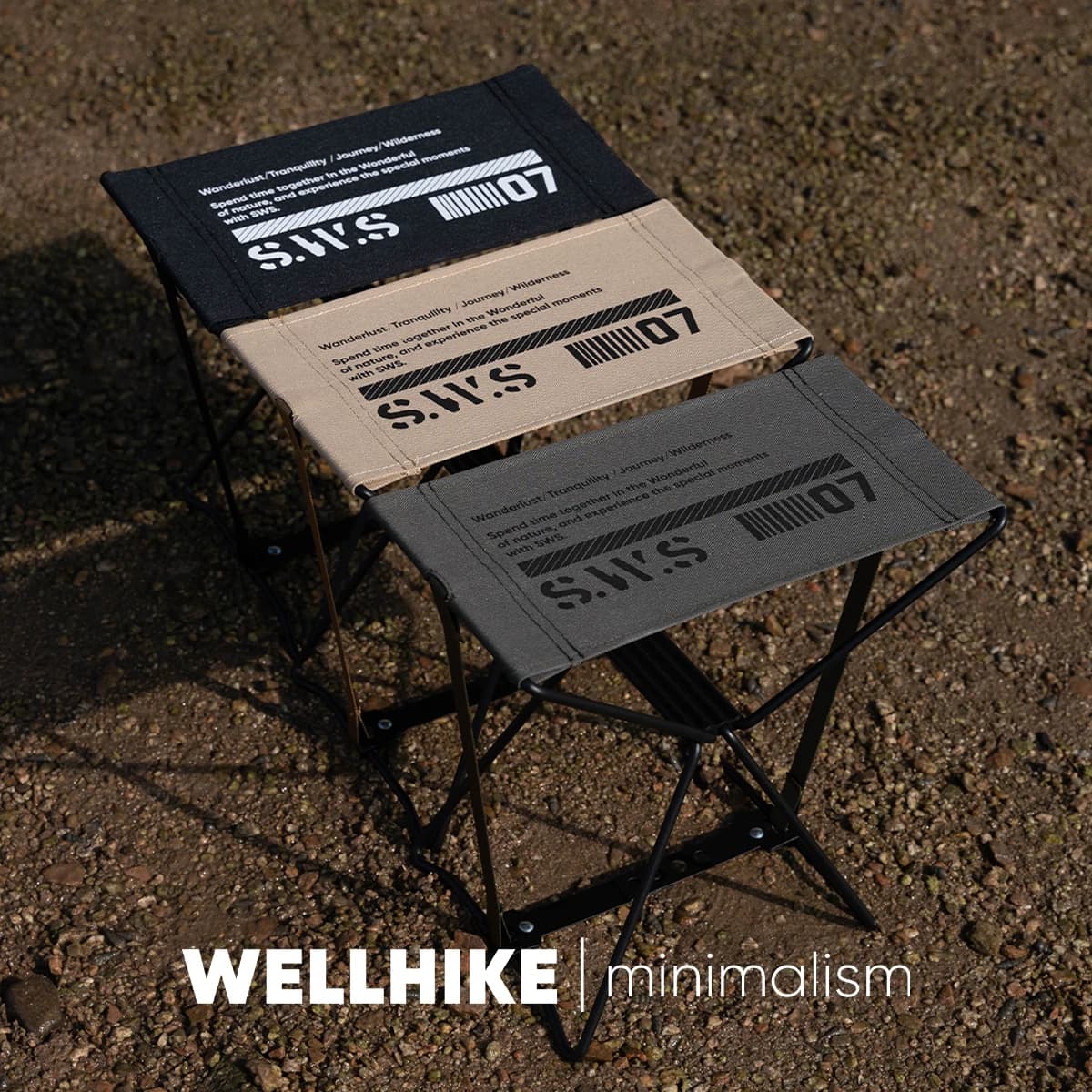 Tabouret pliant WELLHIKE SWS à déverrouillage rapide - Banc portable pour pêche et camping