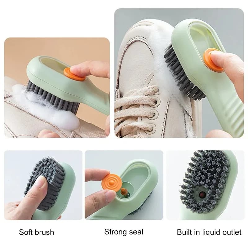 Brosse de nettoyage multifonction longue manche - Parfaite pour équipements de pêche et bottes