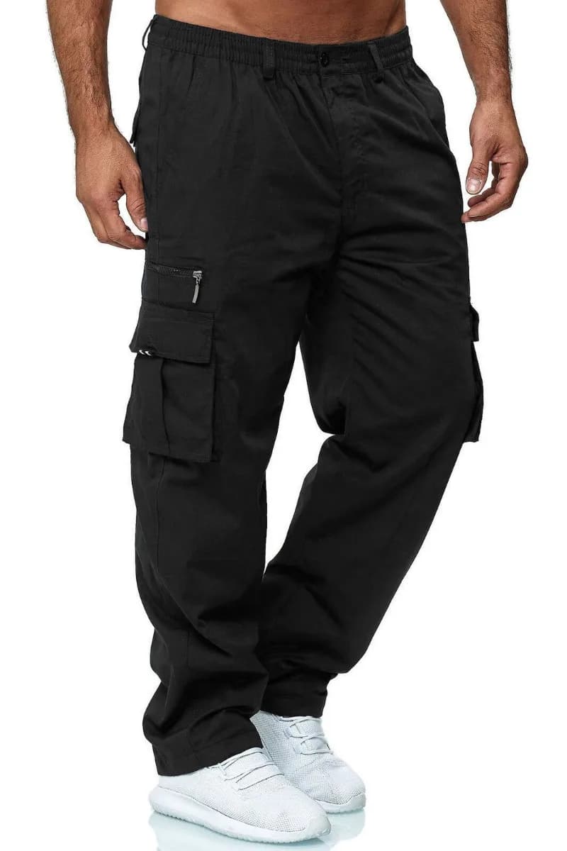 Pantalon travail élastique multi-poches pêche confortable polyvalent hommes outdoor