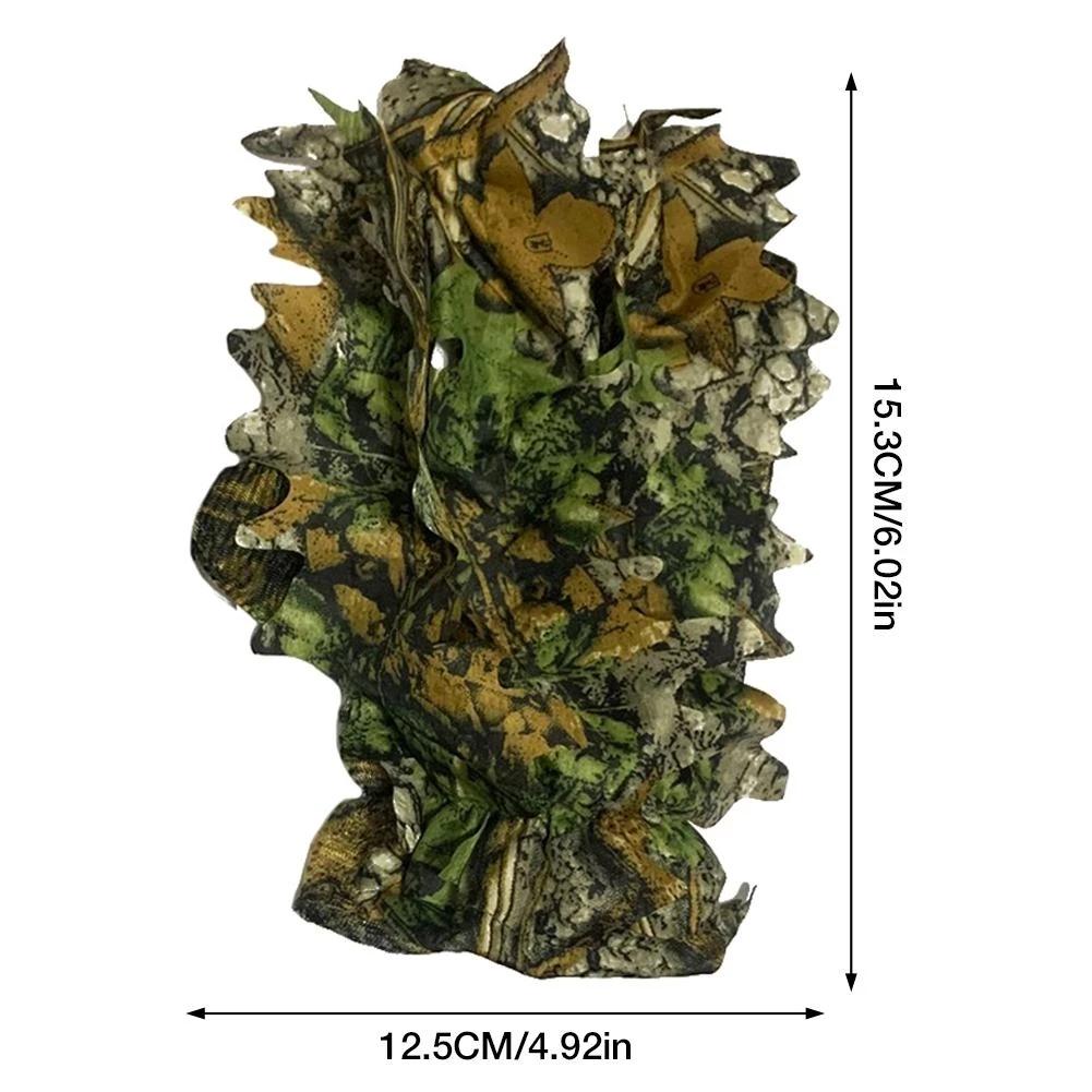 Gants camouflage 3D feuilles d'érable bioniques pêche chasse jungle photographie respirants fins