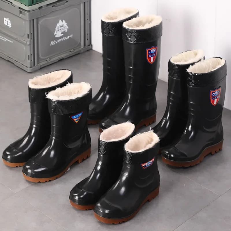 Protège-chaussures imperméables doublés polaire pour pêche hivernale et confort à domicile