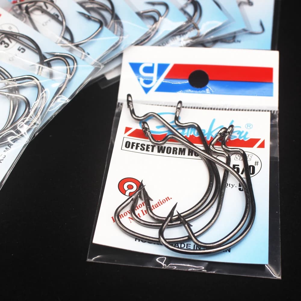 Hameçon triple Gamakatsu offset pour vers, leurres et pêche de la carpe en mer et étang