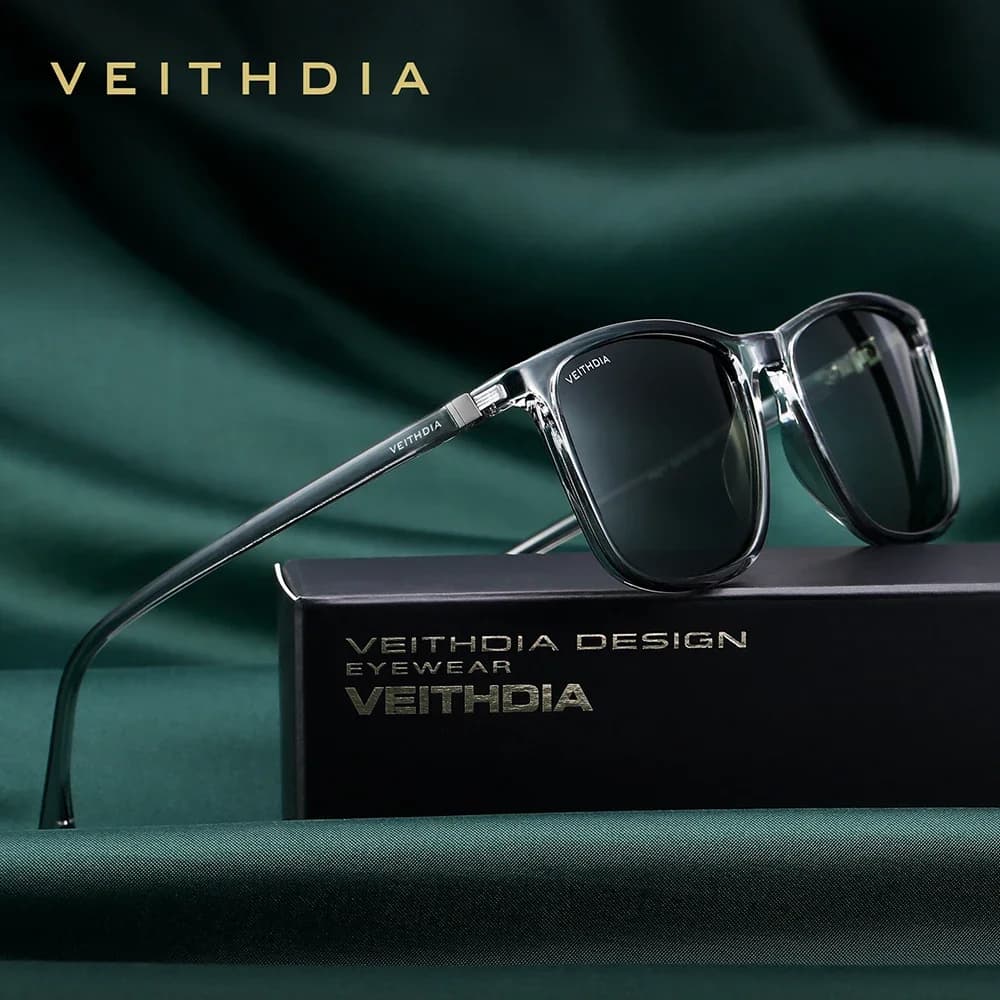 Lunettes de soleil polarisées VEITHDIA TR90 vintage pour pêche et conduite - Homme/Femme UV400