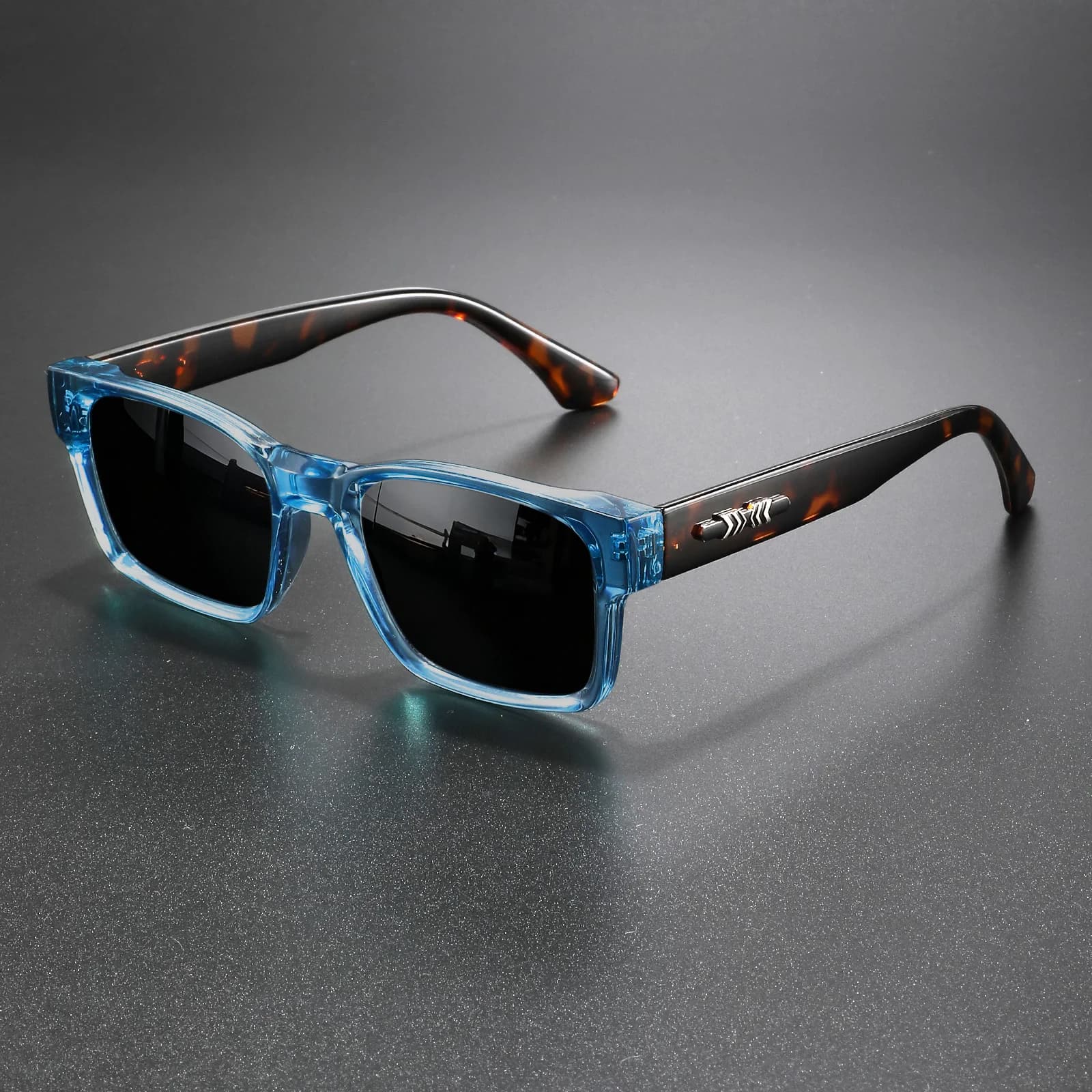 Lunettes de soleil rétro punk pêche - Cadre carré protecteur UV400 unisexe pour aventures extérieures