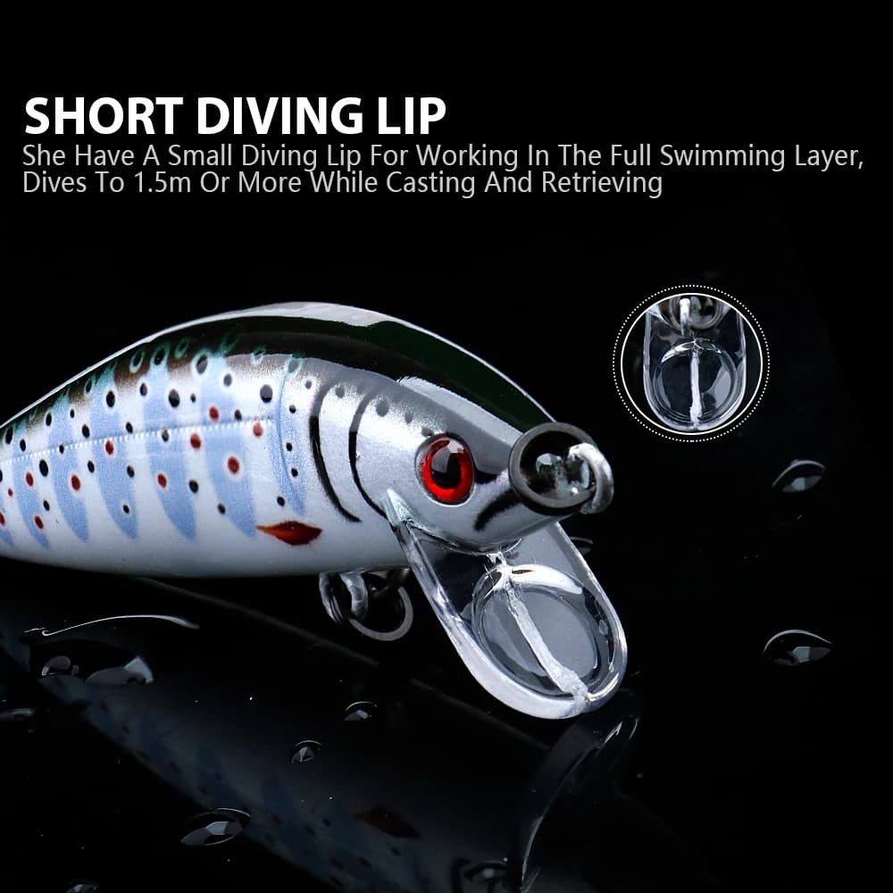 Leurre minnow coulant VTAVTA 7cm/10g pour truite et brochet, appât dur jerkbait pêche en eau douce