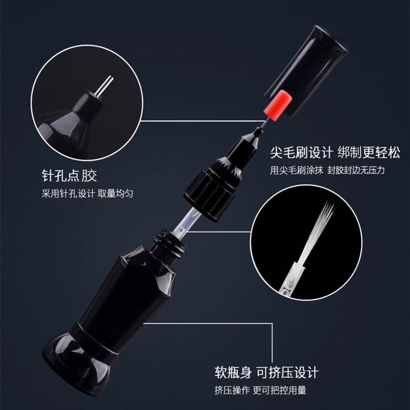 Colle UV Persuder 12ml viscosité moyenne - Matériel montage mouches avec pinceau et aiguille précision