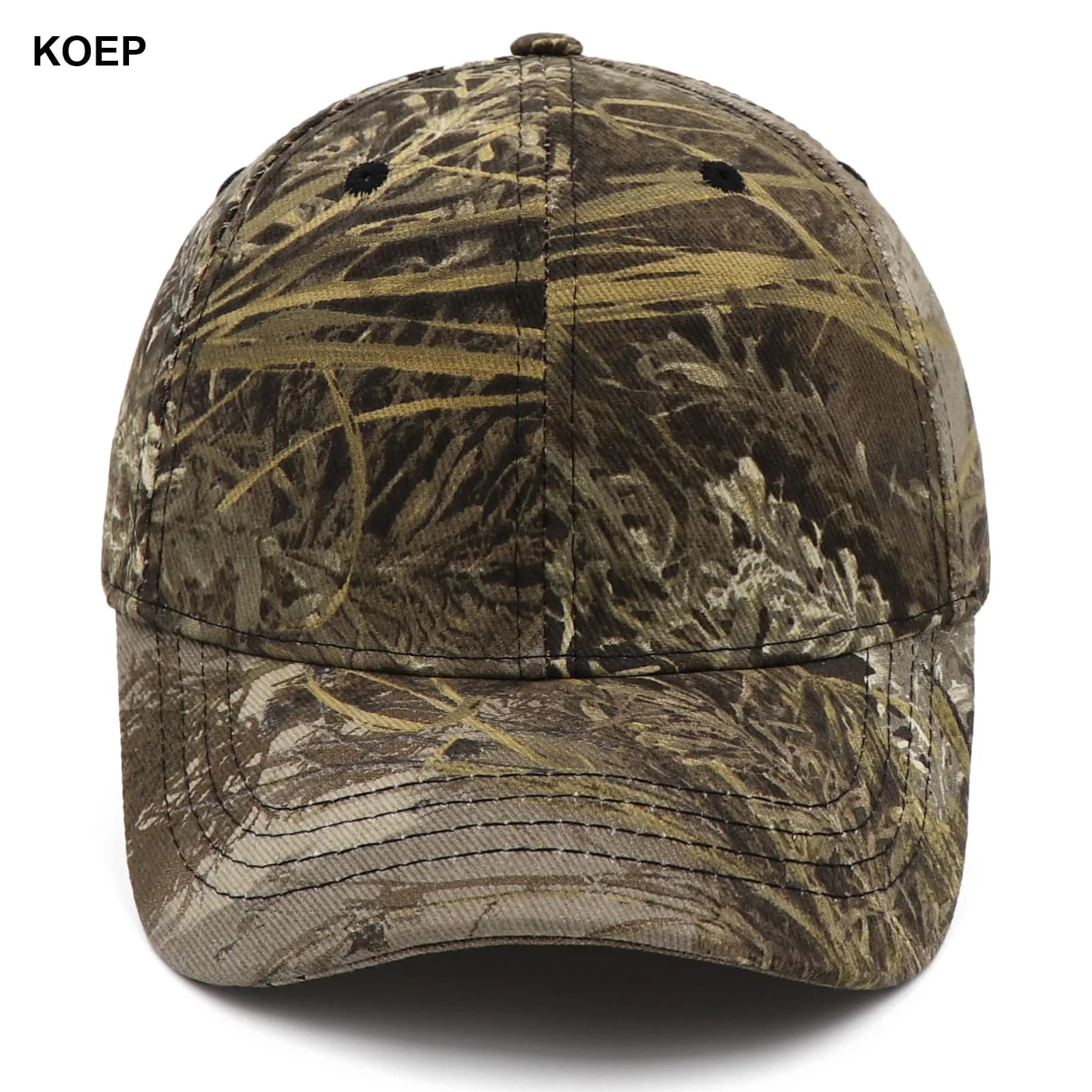 Casquette snapback camouflage roseaux KOEP pour pêche - Design feuilles de massette